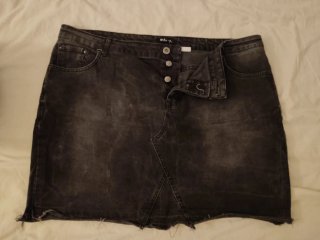 Falda vaquera MS Mode negra talla 52