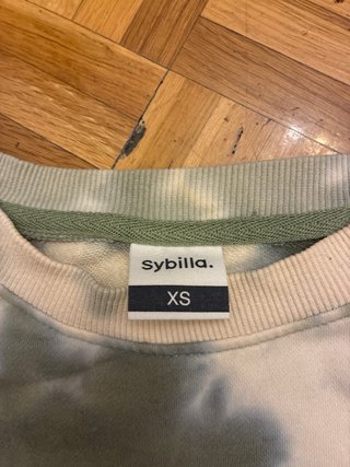 Sudadera Jaspeada Verde y Blanca