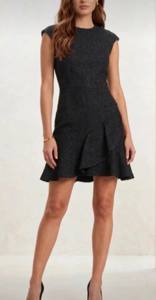 Vestido Tweed Mango Talla M