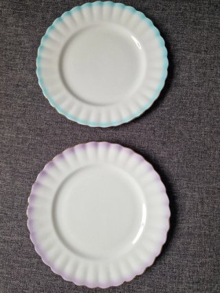 2 Platos Postre Royal Albert Rainbow Vintage