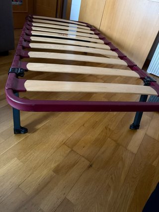 Somier láminas madera patas plegables