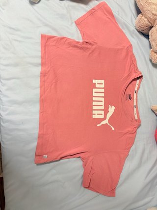 Camiseta Crop Top Puma Rosa
