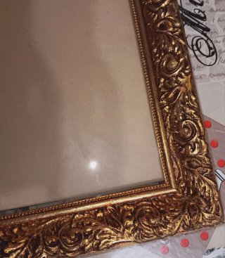 Marco de Madera Antiguo Dorado con cristal