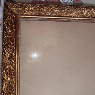 Marco de Madera Antiguo Dorado con cristal