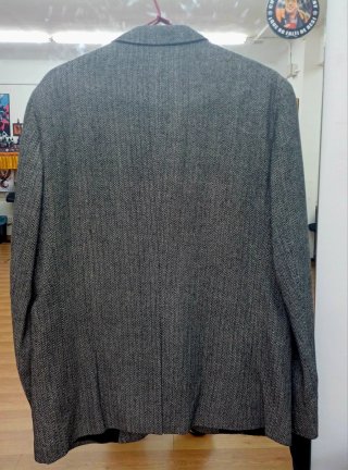 Americana Gris Estampado Espiga Talla L