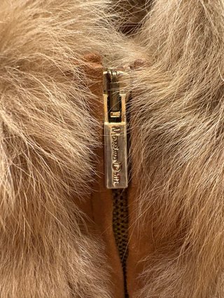 Chaleco Massimo Dutti Piel Beige/Marrón