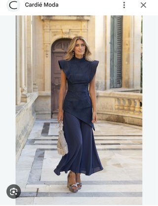 Vestido Cardié Moda azul marino