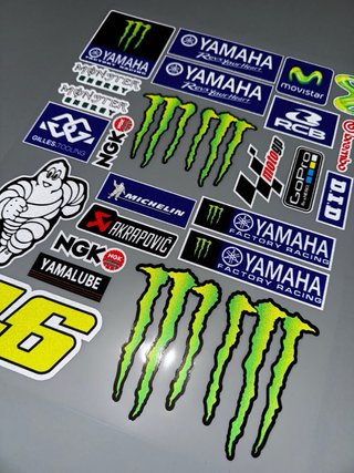 KIT PEGATINAS VINILO MOTO YAMAHA VR46 MICHELIN