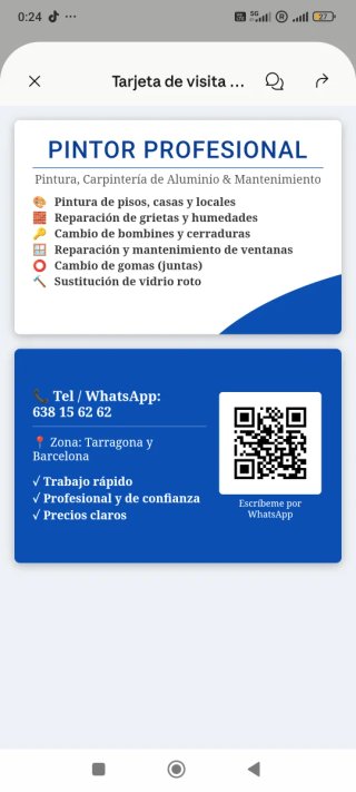 Pintor profesional y mantenimiento en Cataluña