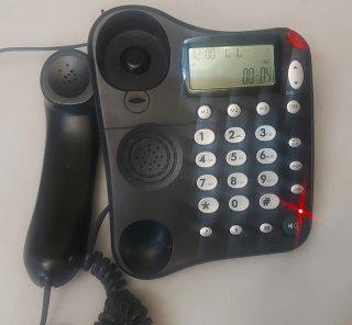Teléfono fijo con manos libres y pantalla digital