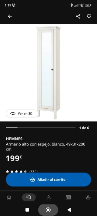 Armario de baño Hemnes con espejo