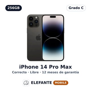 iPhone 14 Pro Max 256GB Grafito · Grado C · Libre