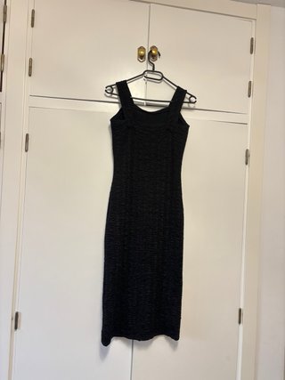 Vestido Negro Vero Moda Talla M Texturizado