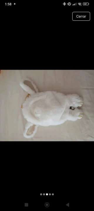 Bolso Conejito Peluche Y2K Coquette Dorado