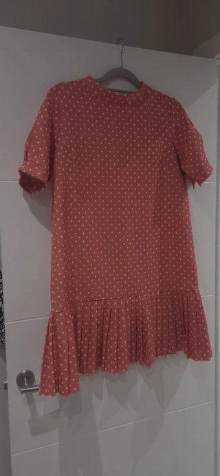 Vestido de Lunares Color Teja Talla M