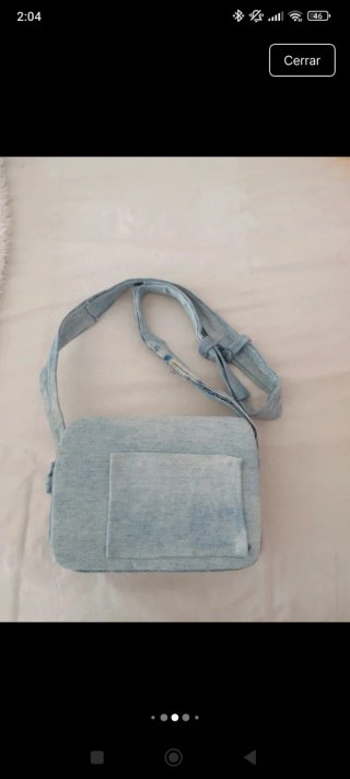 Bolso vaquero hecho a mano con porta fotos
