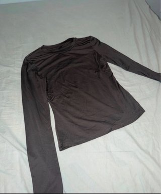 Camiseta Shein manga larga gris Talla S