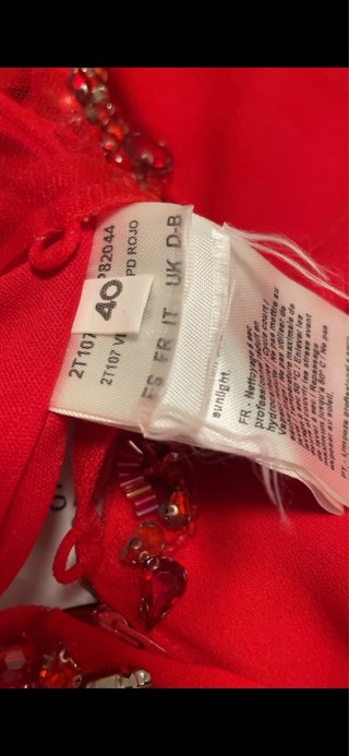 Vestido Rojo Talla 40