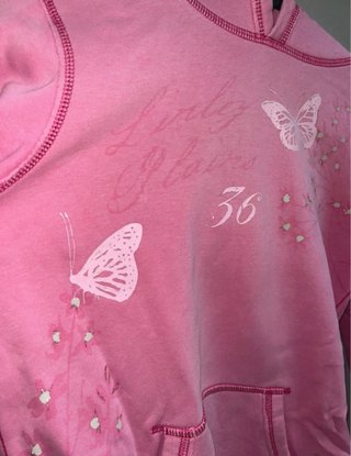Sudadera Zara Rosa Mariposas Talla S/36