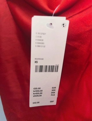 Vestido rojo seda Urban Outfitters