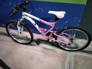 Bicicleta Montaña 24 pulgadas Niña Rosa/Blanca