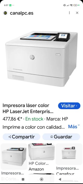 Impresora HP Color LaserJet Enterprise M455dn