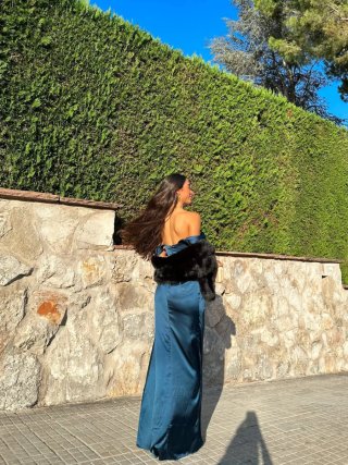 Estola negra de la marca Elegante