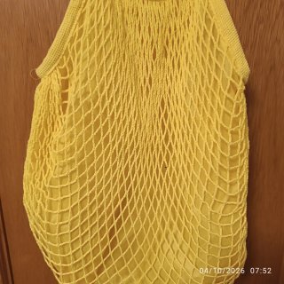 Bolso Shopper Malla con Forro Amarillo