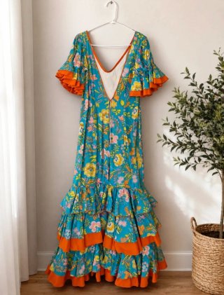 Vestido de Gitana / Flamenca Floral