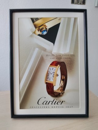 Anuncio Enmarcado Cartier Tank Américaine