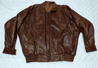 Chaqueta de Cuero Vintage Marrón