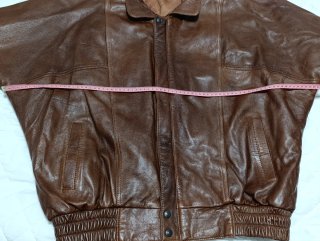 Chaqueta de Cuero Vintage Marrón