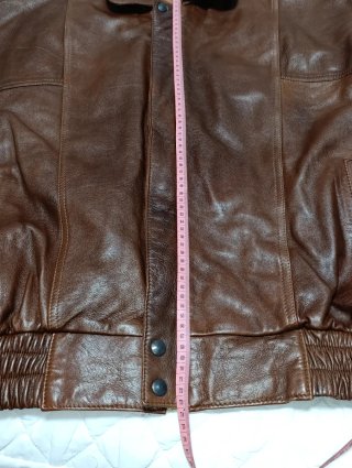 Chaqueta de Cuero Vintage Marrón