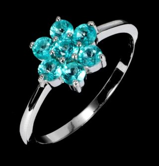 Anello in Argento 925 con Pietre Topazio Naturale