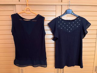 Lote 2 blusas negras fluidas Talla S