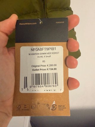 Chaleco The North Face Verde Talla XS