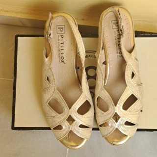 Zapatos Pitillos Negros y Dorados