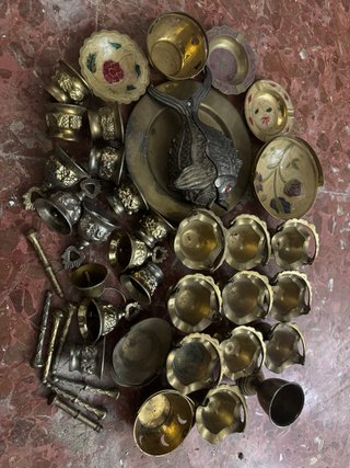 Lote de Antigüedades de Latón y Bronce