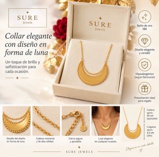 Conjunto de Collar y Pendientes Dorados