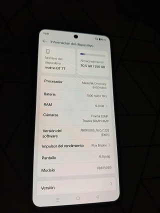 Realme GT 7T 12GB 256GB + Cargador SuperVooc 120W