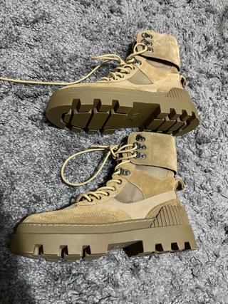 Botas militares Zara beige