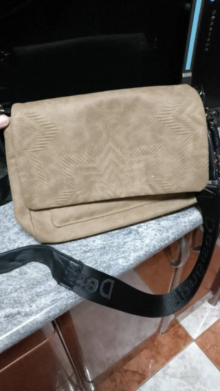 Bolso Desigual Marrón Piel Sintética