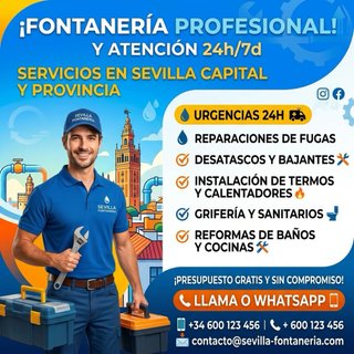 Fontanero rápido y económico en Sevilla y Aljarafe