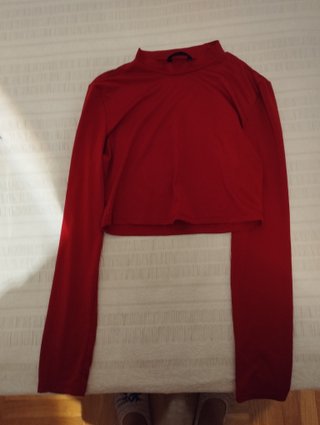 Top de Manga Larga Rojo