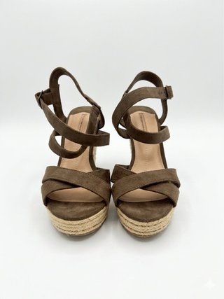 Sandalias de Cuña Oysho Verde Militar