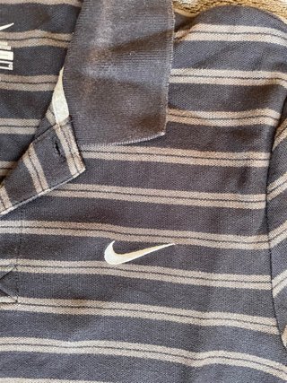 Polo Nike Rayas Gris y Negro Talla L