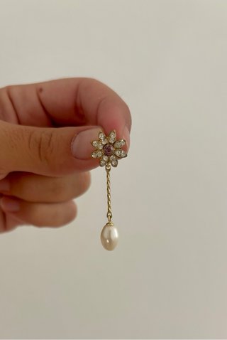 Pendientes Novia Laety Flor Perla