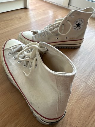 Converse All Star Botas Suela Alta Beige