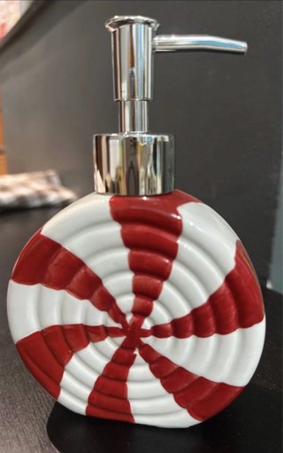 Dispenser Sapone Natalizio a Forma di Caramella