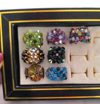 Colección de 7 Anillos Swarovski
